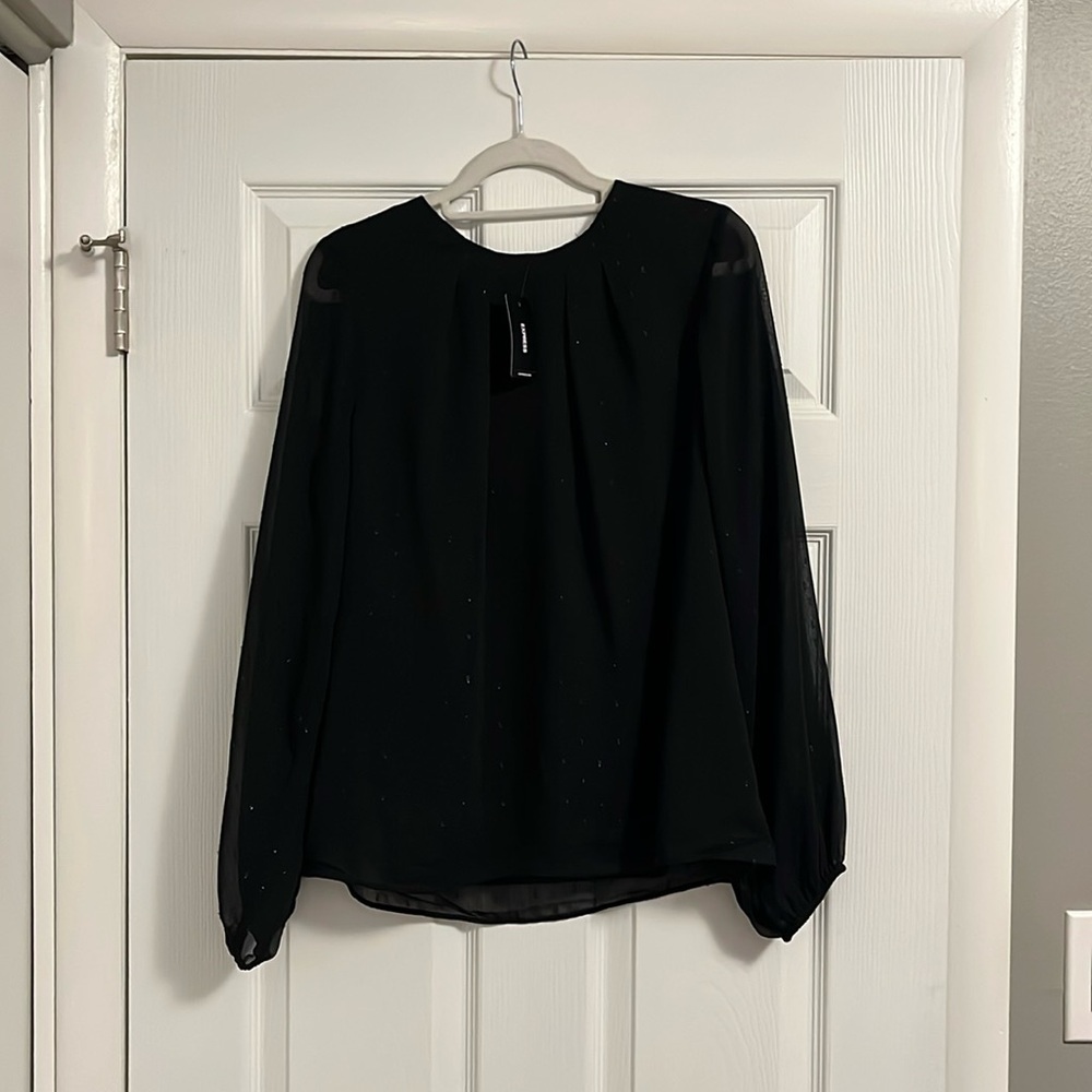 Double Layered Ballon Sleeve Blouse